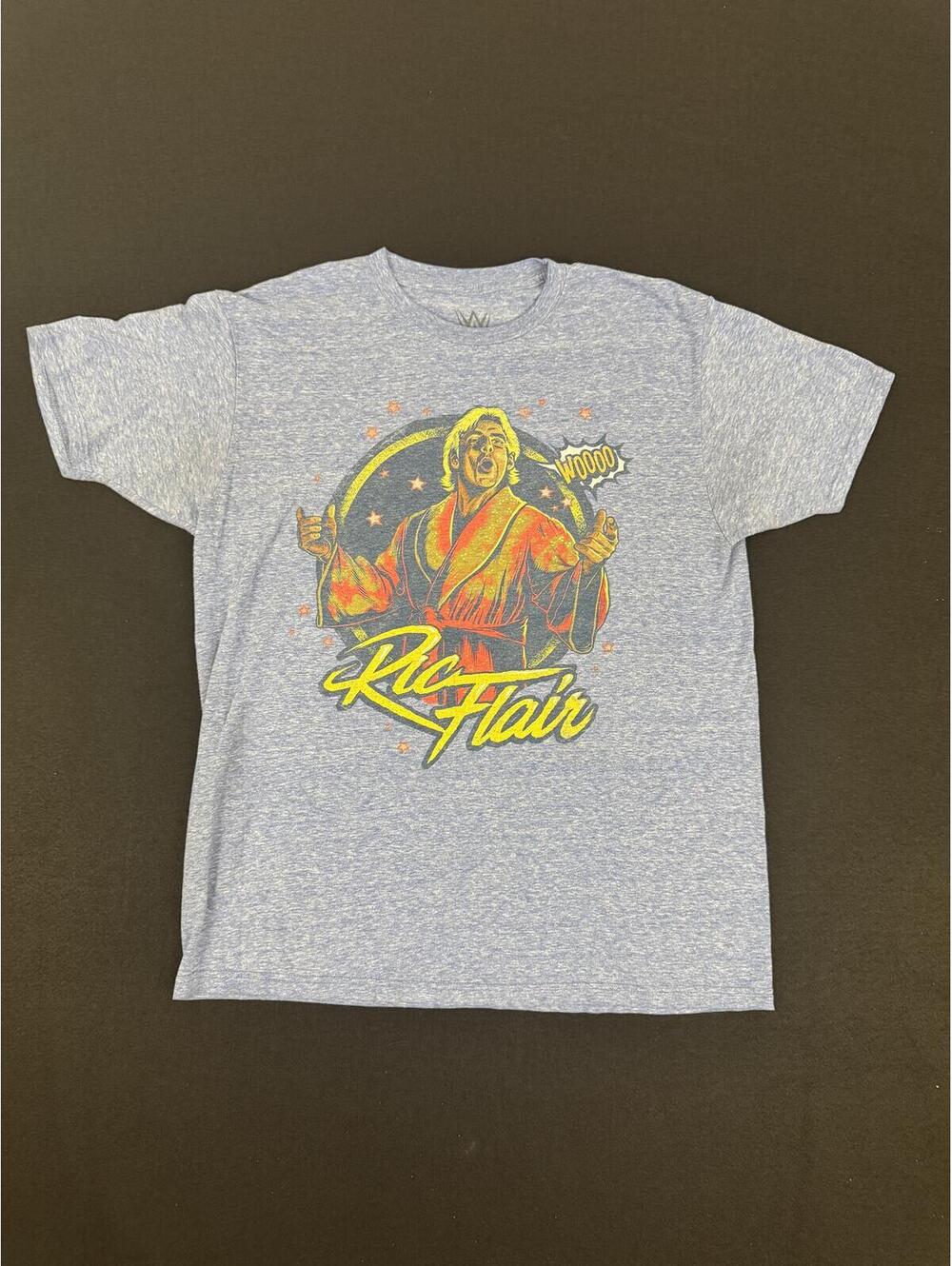 Ric Flair Graphic T-Shirt Blue Heathered Size Large